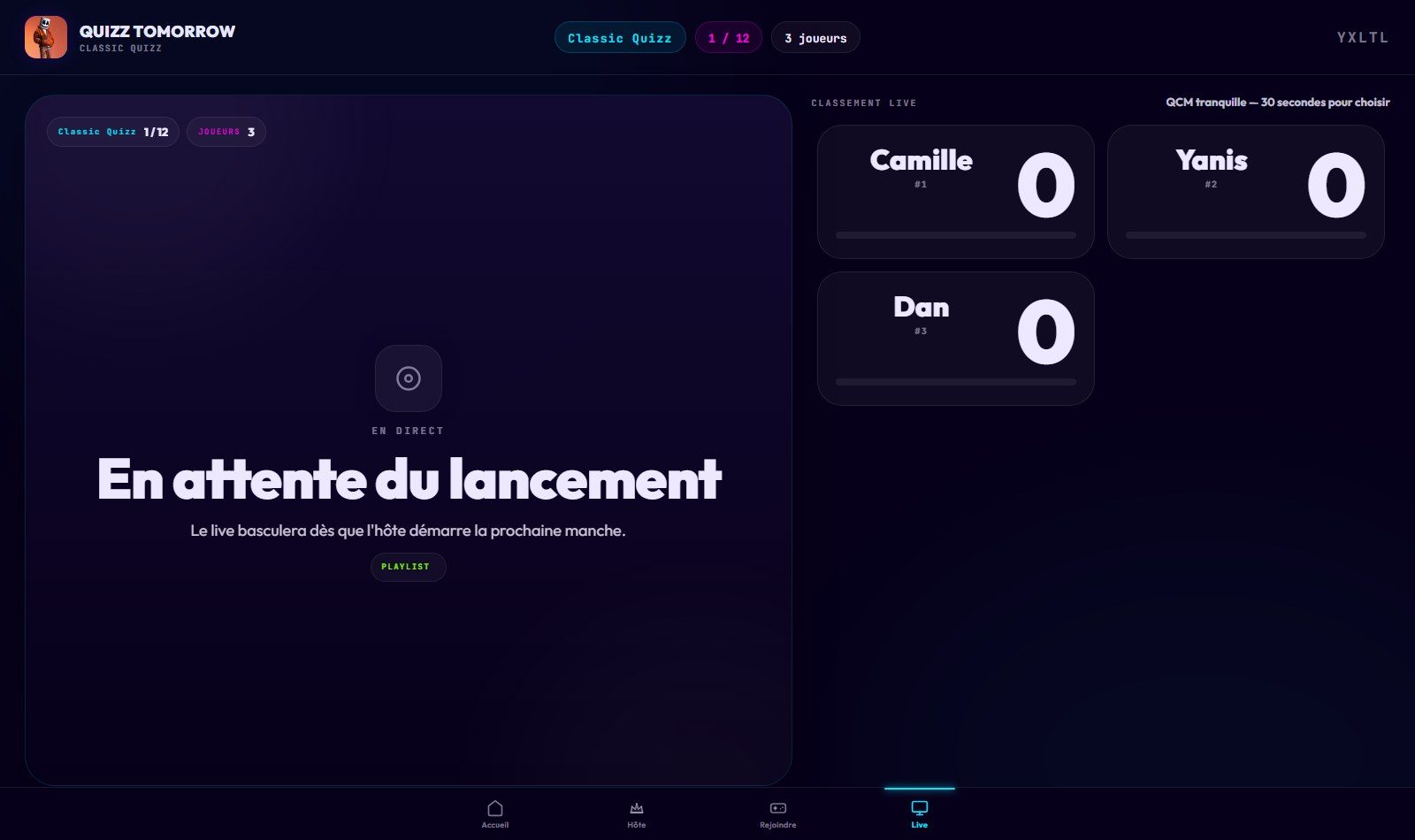 Entre deux manches, le classement reste affiché