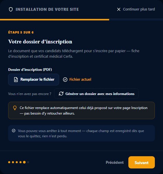 Dossier d’inscription